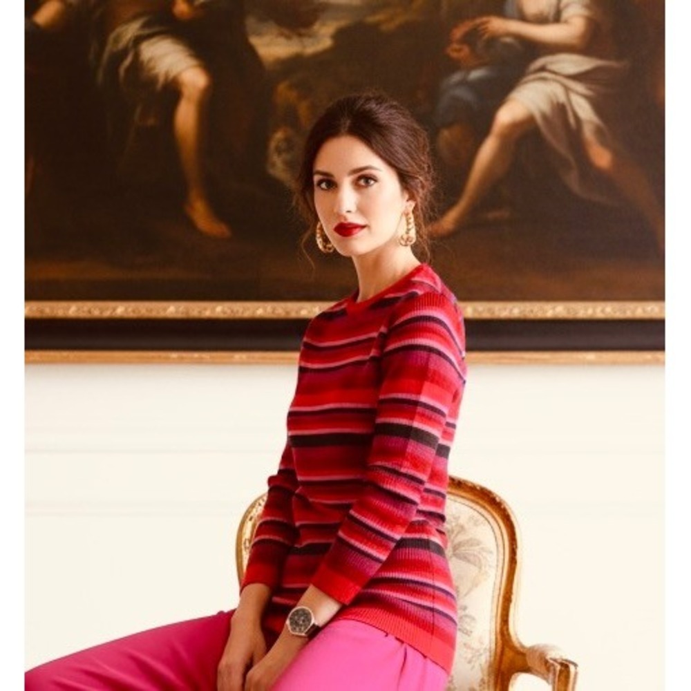 D&G Dolce Gabbana striped knit top L couture elegant elevated basics - Picture 4 of 9